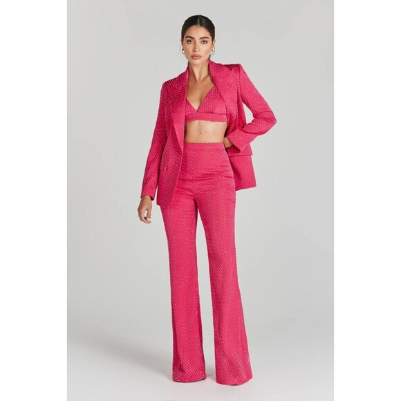 Nadine Merabi Kira Pink Studded Jacket Small NWT - Picture 3 of 14